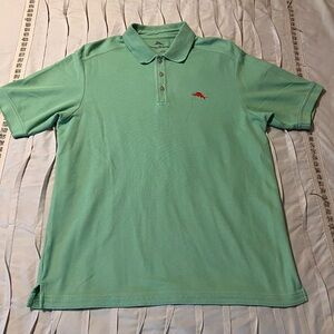 Tommy Bahama Men's Size Medium Pima Cotton Polo Shirt Bright Green
